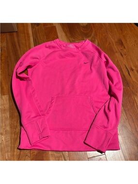 Nike Bright vibrant Pink Pullover Sweatshirt thermal fit pullover